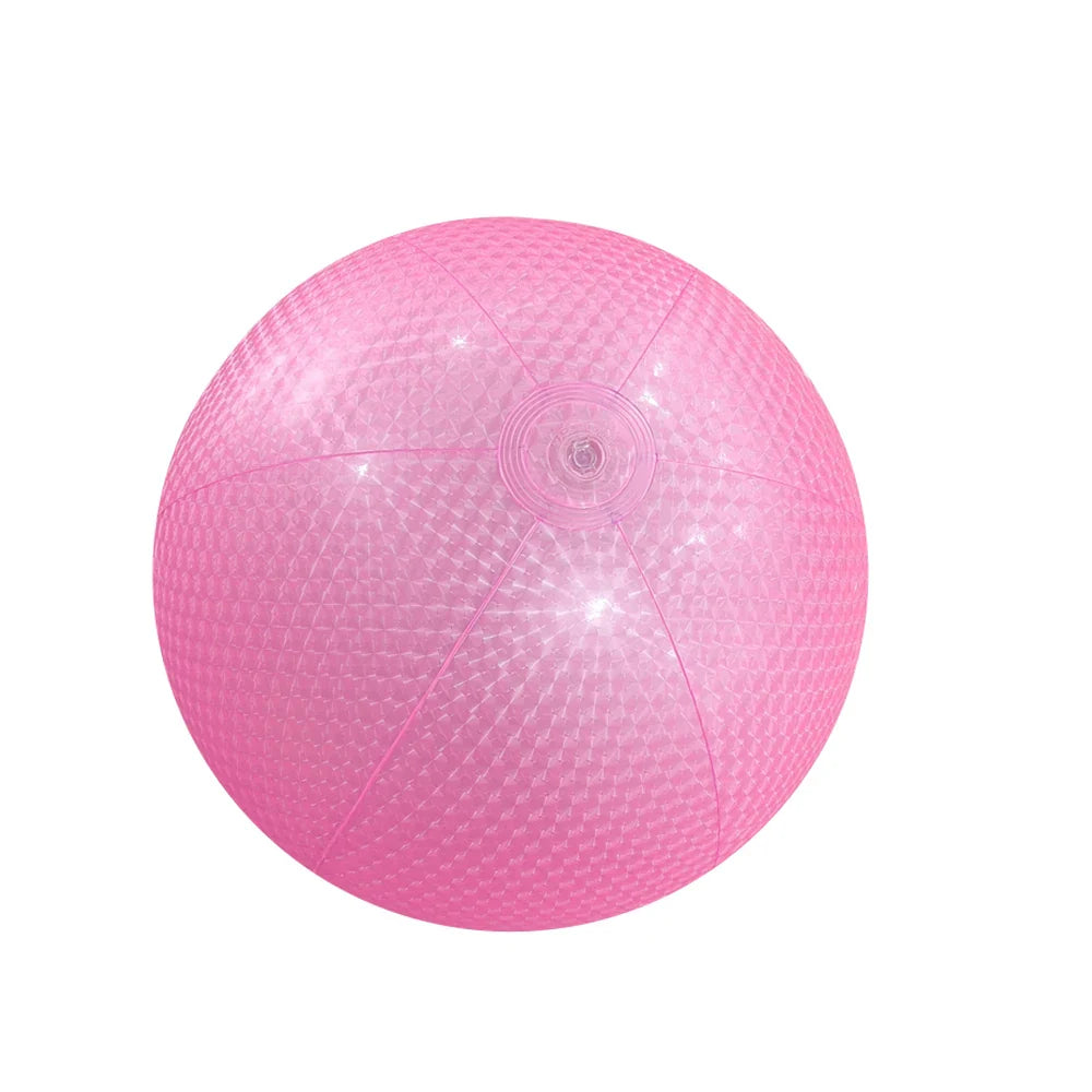 ballon gonflable de plage rose