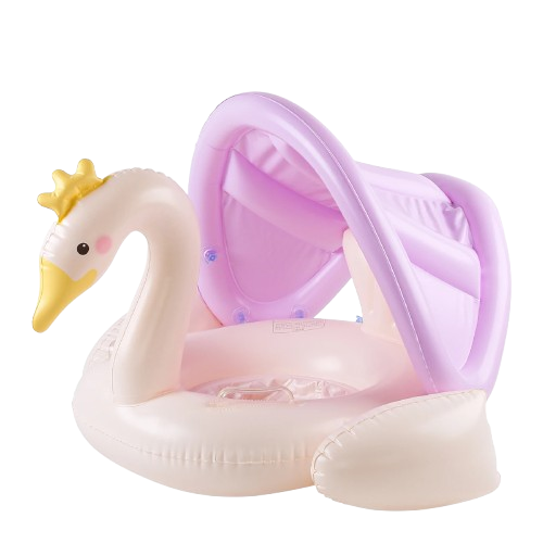 bouee cygne gonflable rose 1