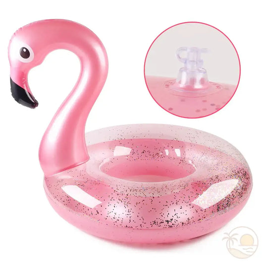 bouee gonflable flamant rose valve