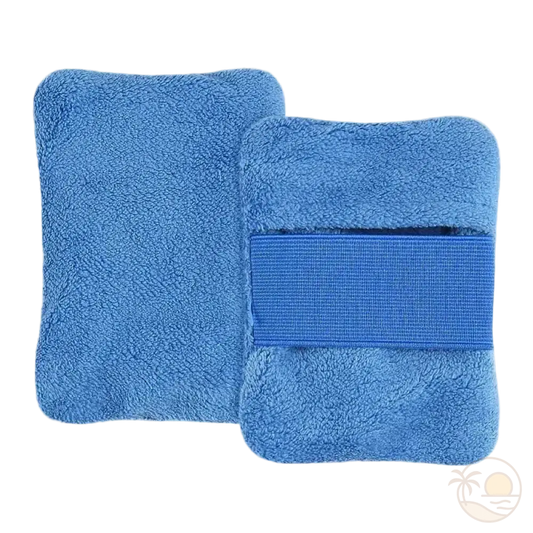 brosse de plage anti sable recto verso bleu