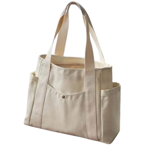 cabas de plage avec fermeture eclair blanc