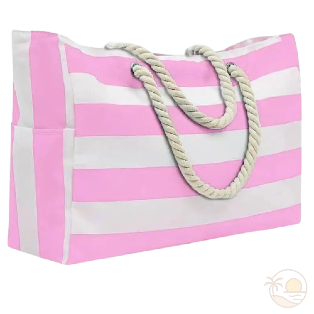 cabas de plage rose