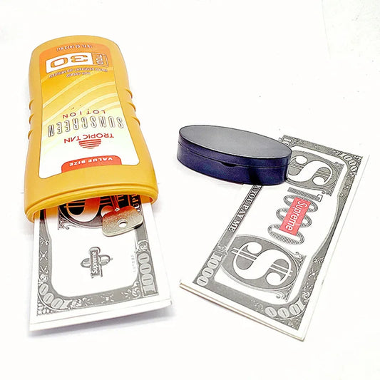 cachette plage objets ouvert billet