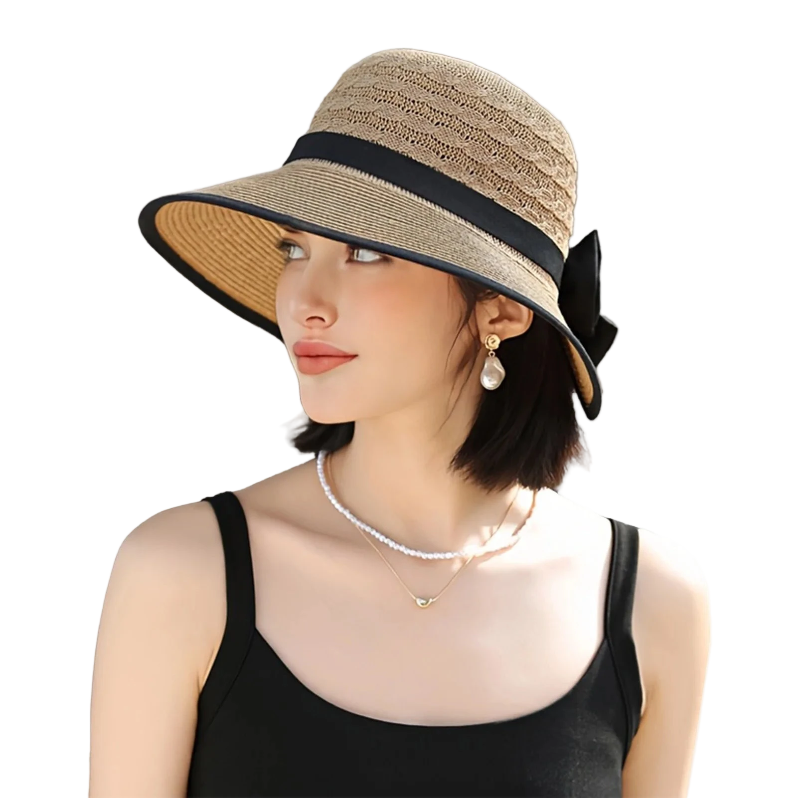 capeline chapeau beige femme