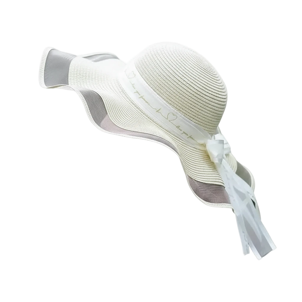 capeline en paille blanc