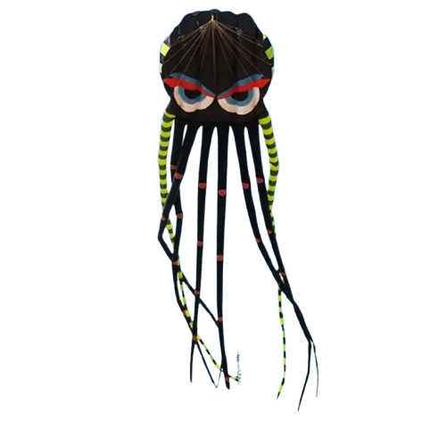cerf-volant pieuvre noir