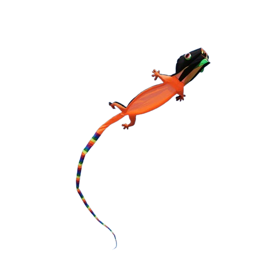 cerf volant geant gecko orange