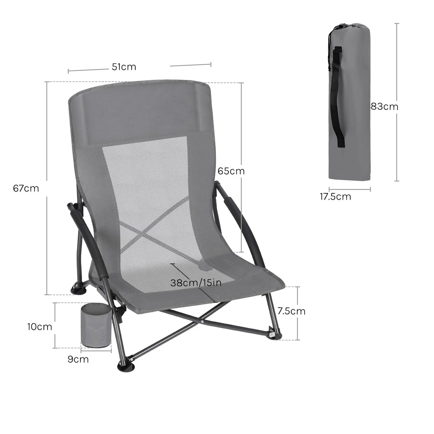 chaise de plage pliable dimensions