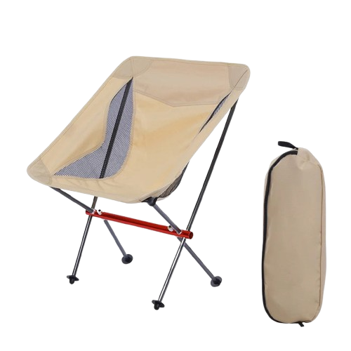 chaise de plage pliante beige
