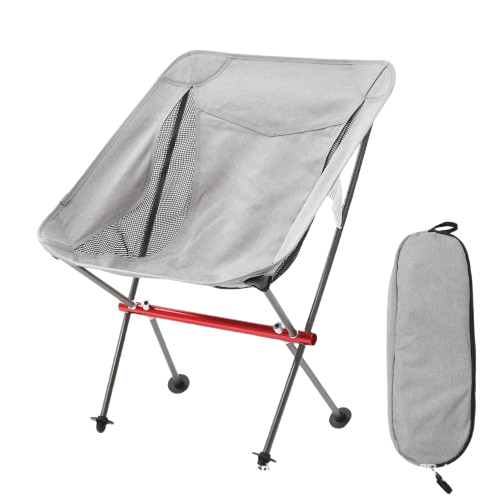 chaise de plage pliante grise