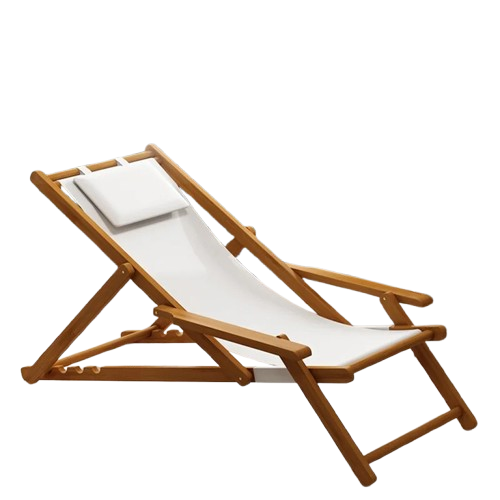 chaise longue de plage bois fonce