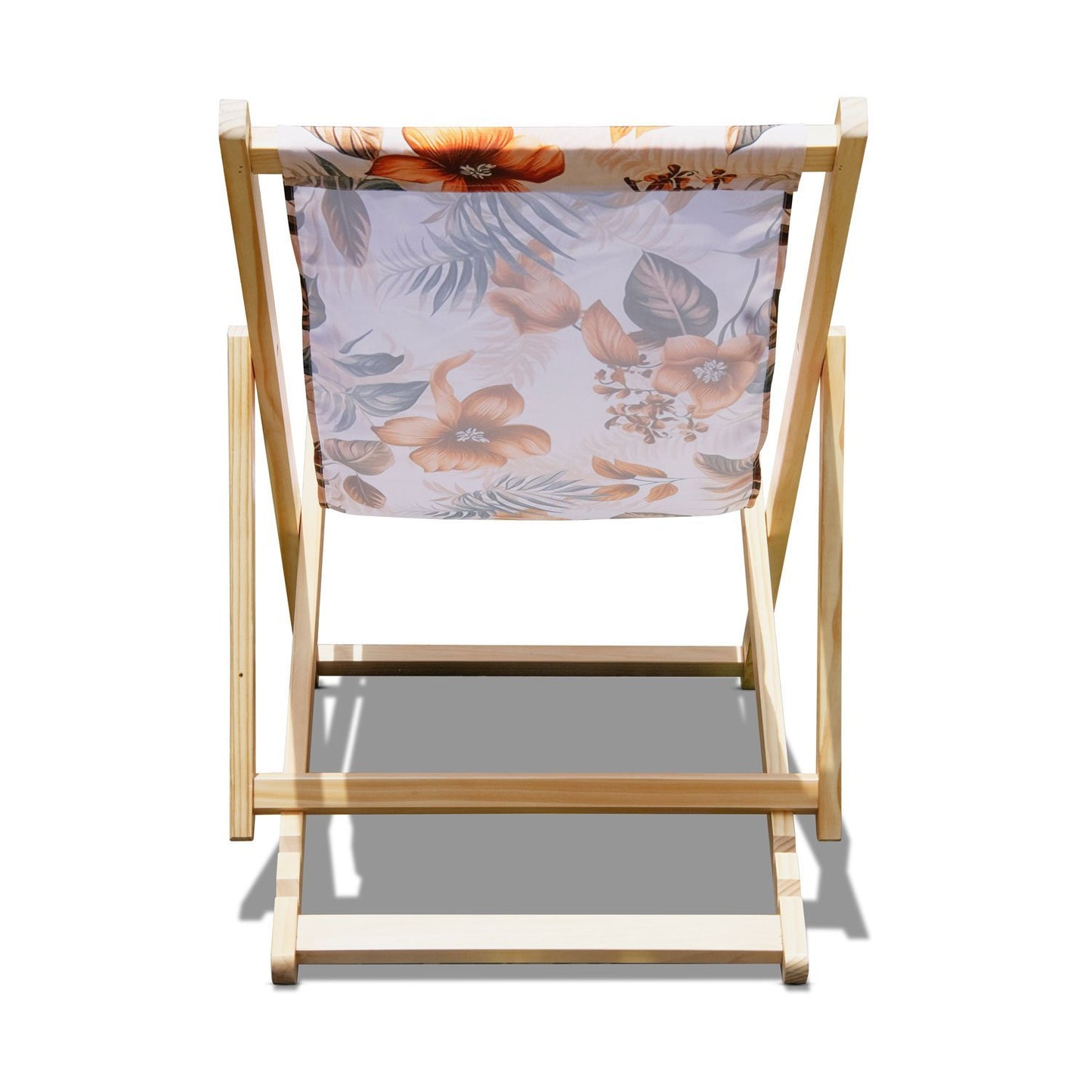 chaise longue de plage pliante vue dos