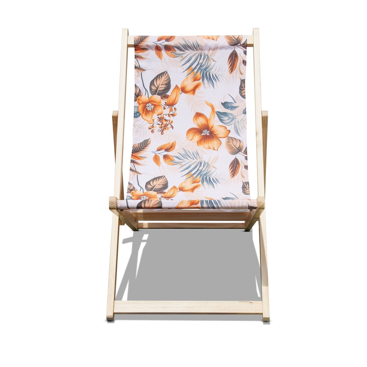chaise longue de plage pliante vue face