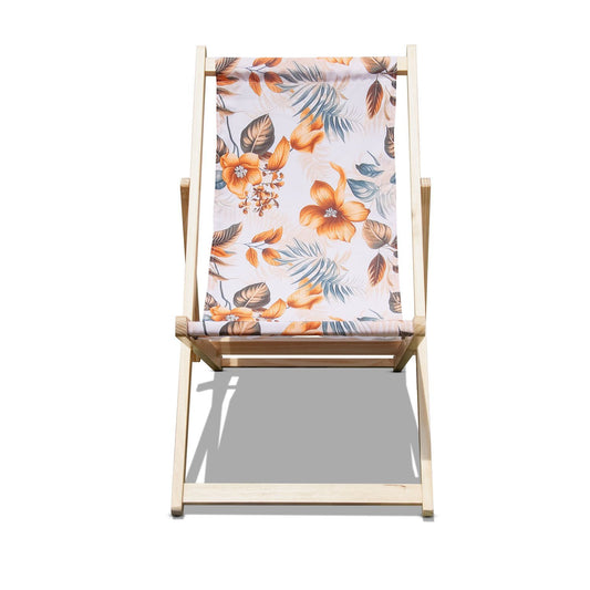 chaise longue de plage pliante vue face