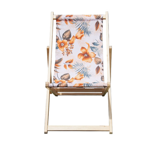 chaise longue de plage pliante vue face