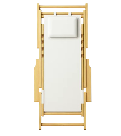 chaise longue de plage pliee