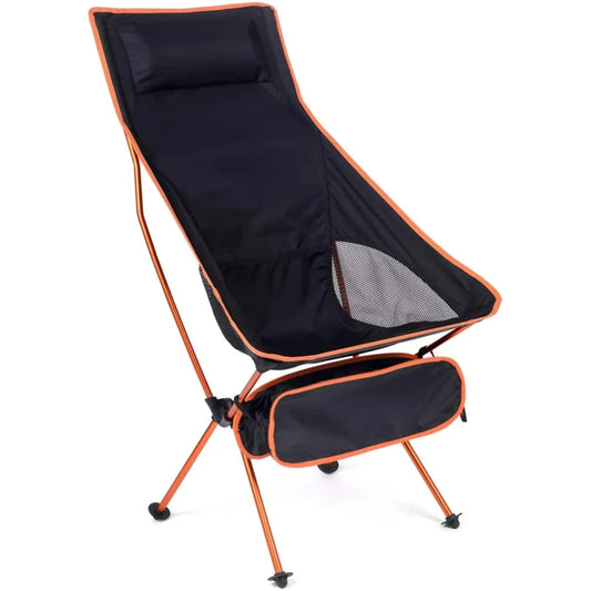 chaise pliable de plage orange
