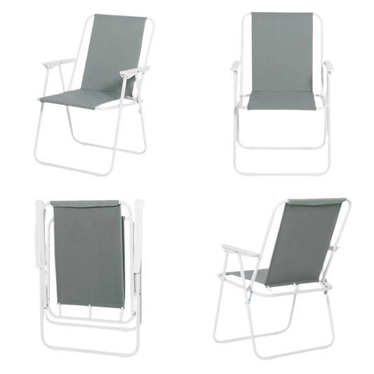 chaise pliante de plage pliee depliee