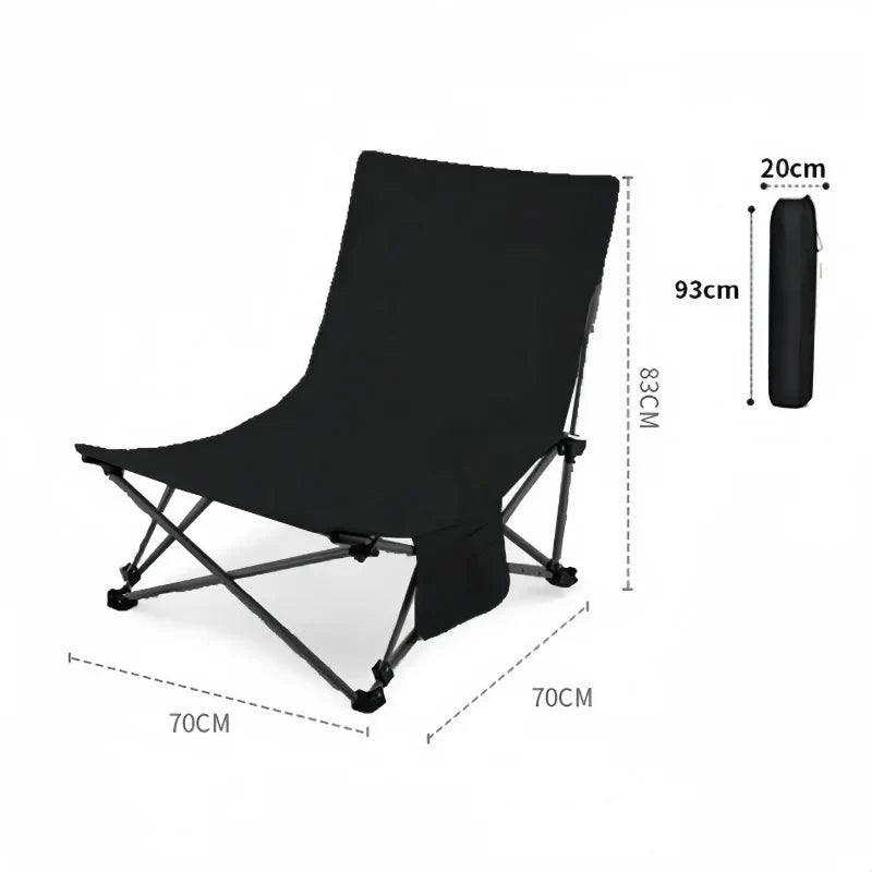 chaise transat de plage noire