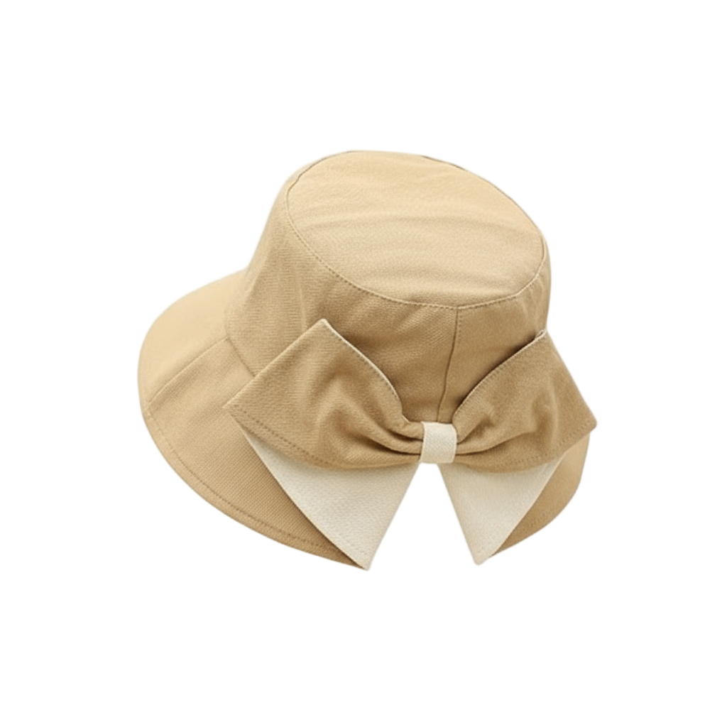 chapeau bob pour femme beige et blanc 2
