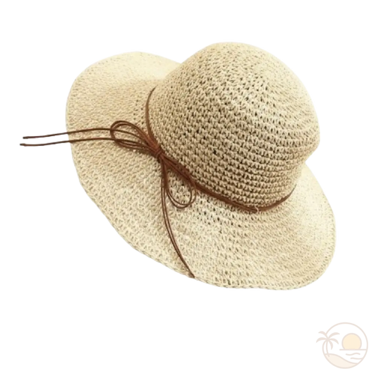 chapeau capeline beige