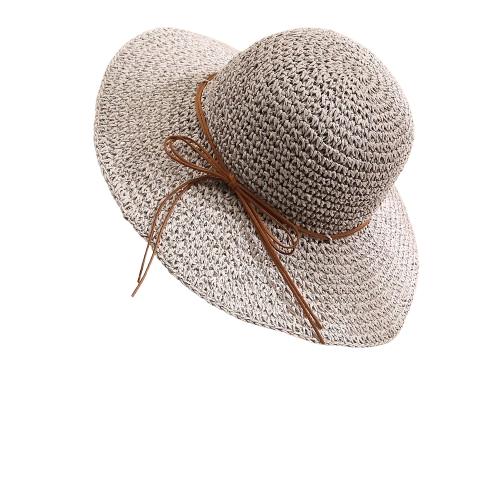 chapeau capeline gris