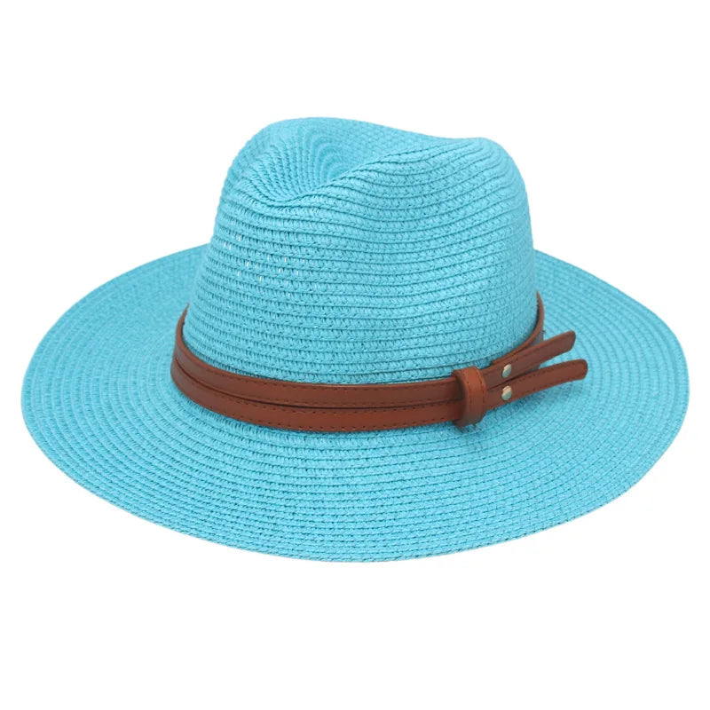 chapeau fedora femme bleu clair