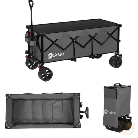 chariot de plage xxl gris