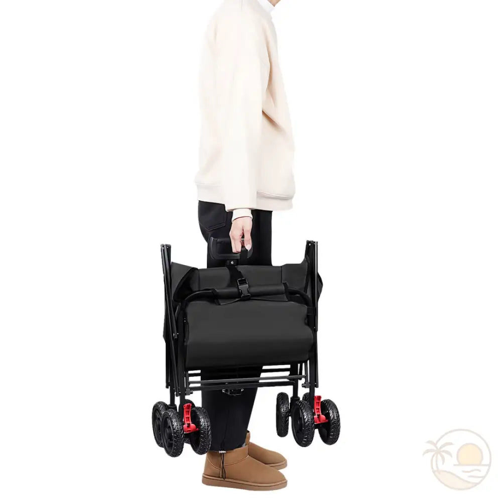 chariot de transport plage noir ferme