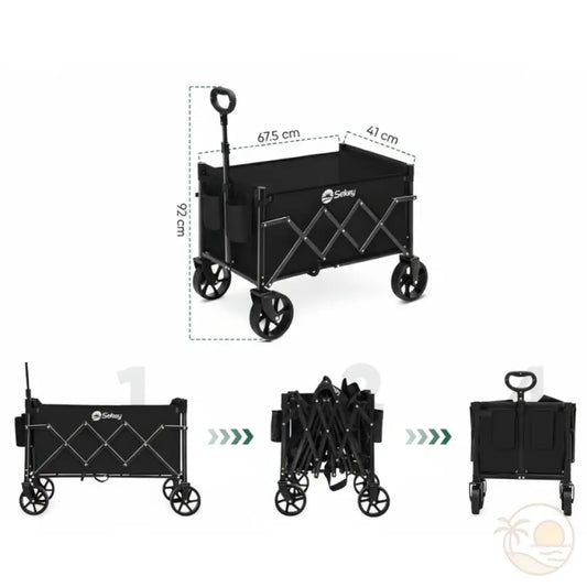 chariot de transport pliable plage dimensions