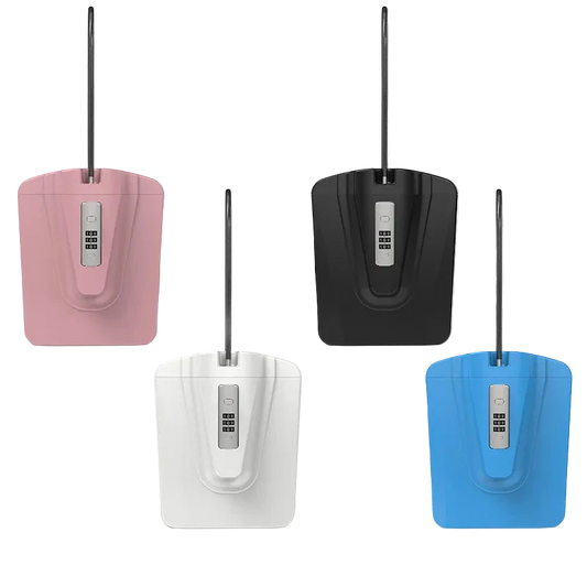 coffres forts plage rose blanc noir bleu