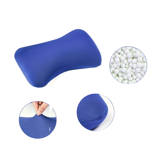 coussin de plage memoire de forme bleu caracteristiques