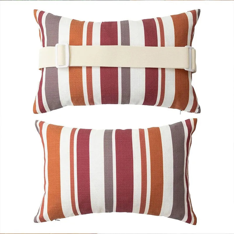 coussin pour chaise de plage rayures rouges