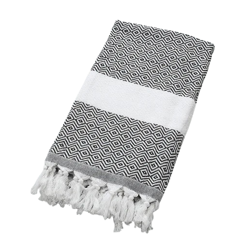 drap de plage fouta noir