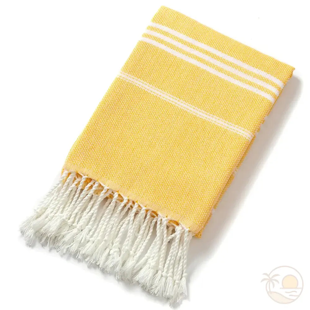 fouta de plage jaune