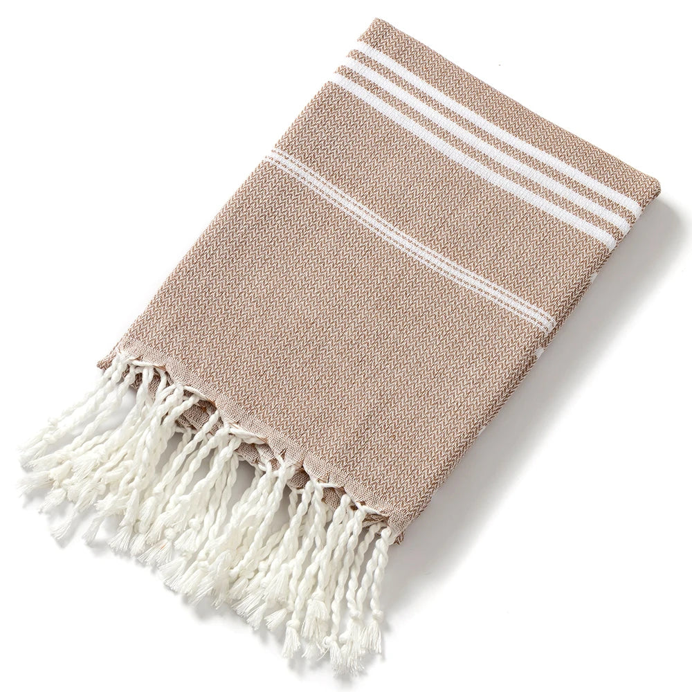 fouta de plage marron