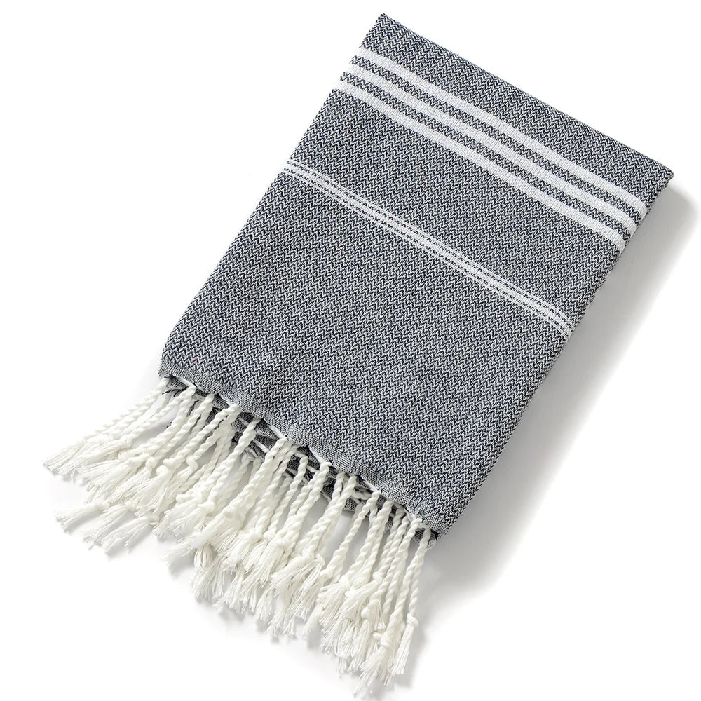 fouta de plage noir