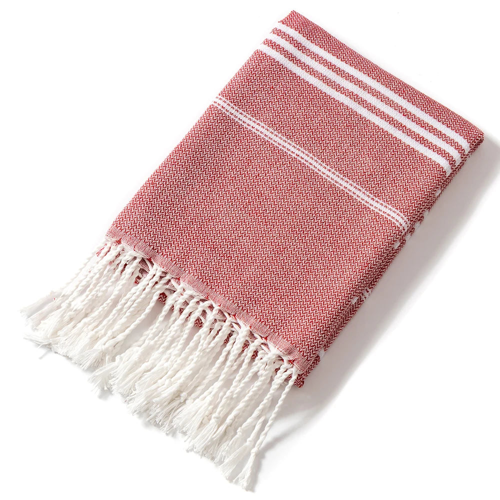 fouta de plage rouge