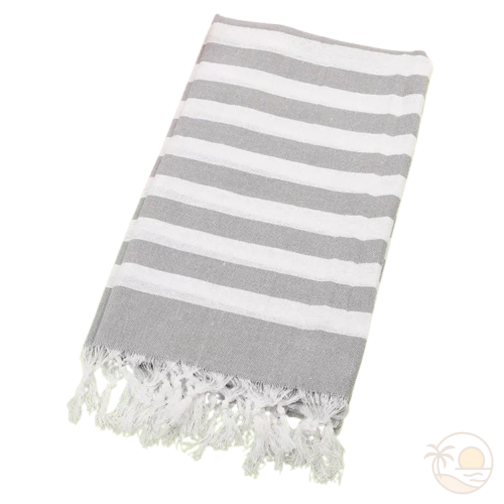 fouta drap de plage gris