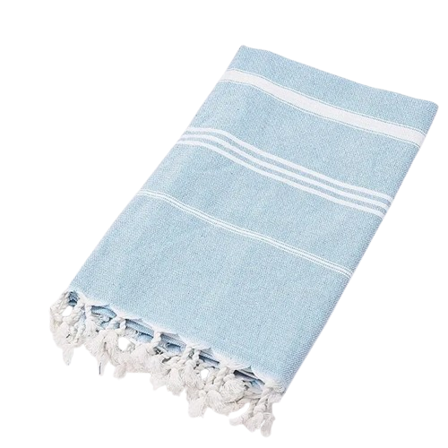 fouta plage bleu