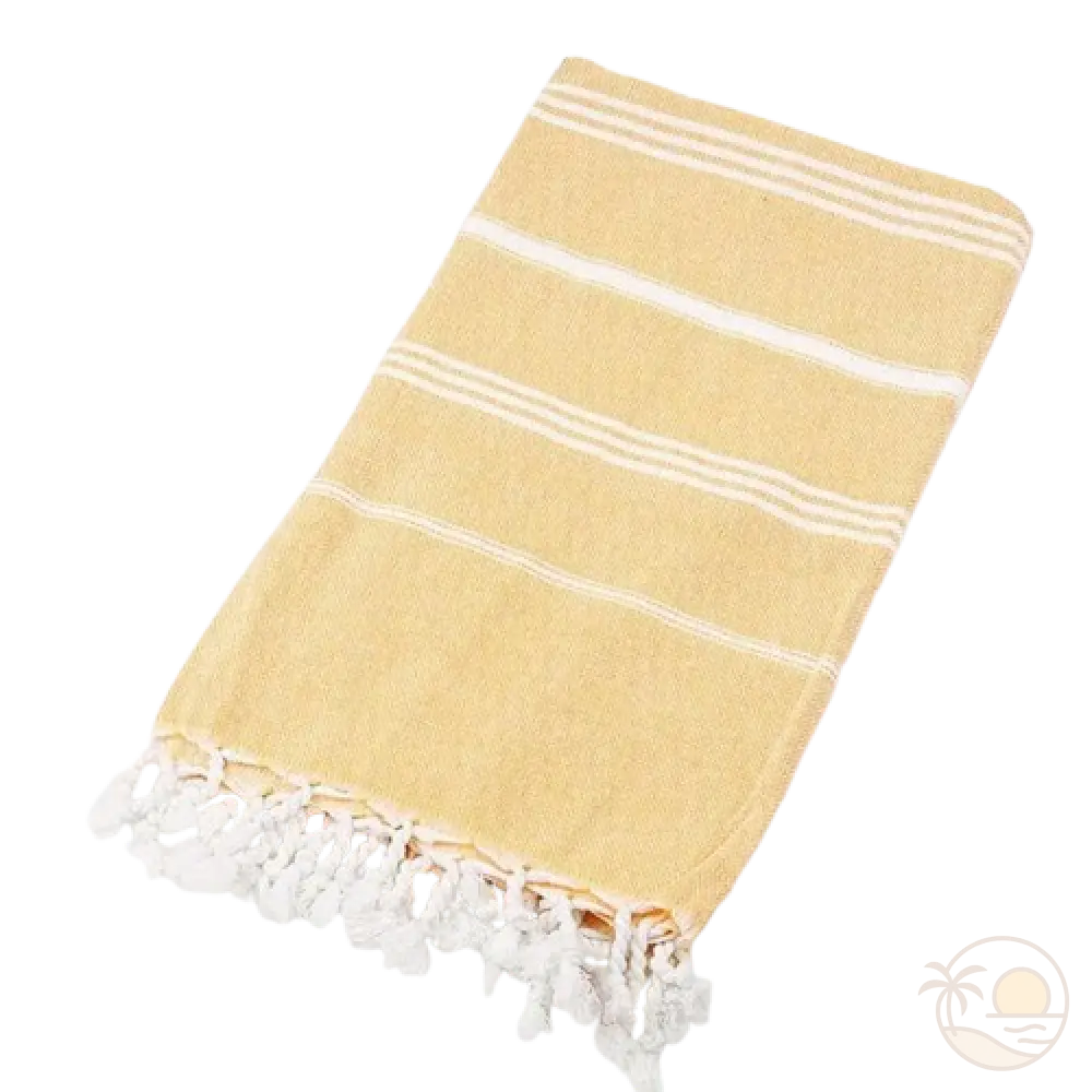 fouta plage jaune