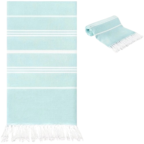 fouta plage ouverte pliee