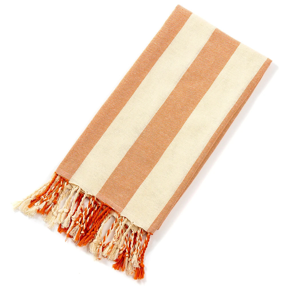fouta serviette de plage orange
