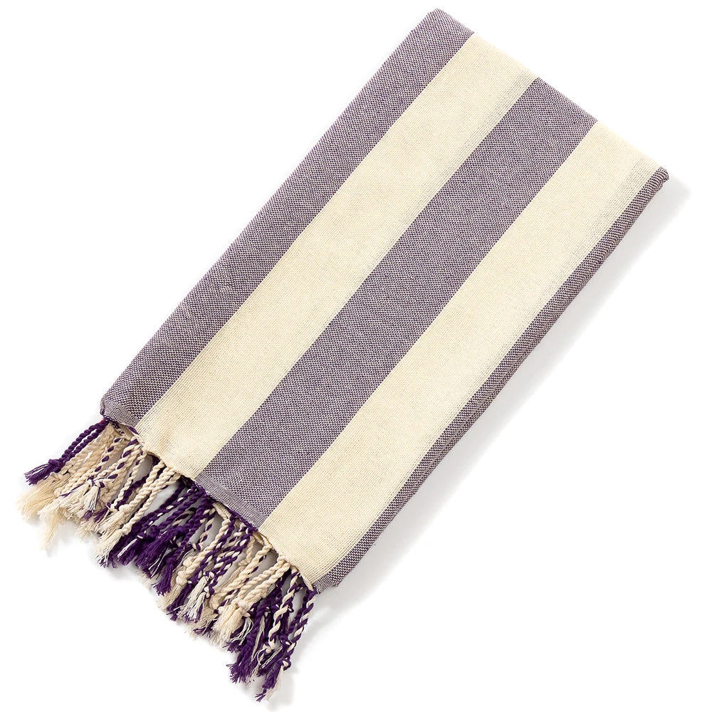 fouta serviette de plage violet