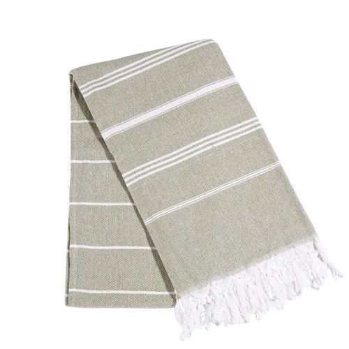 fouta serviette plage marron