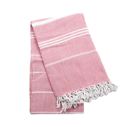 fouta serviette plage rose fonce