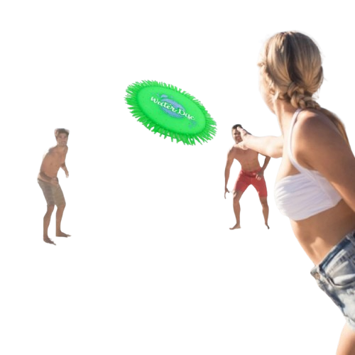 frisbee jeu splash frisbee vert plage jeu