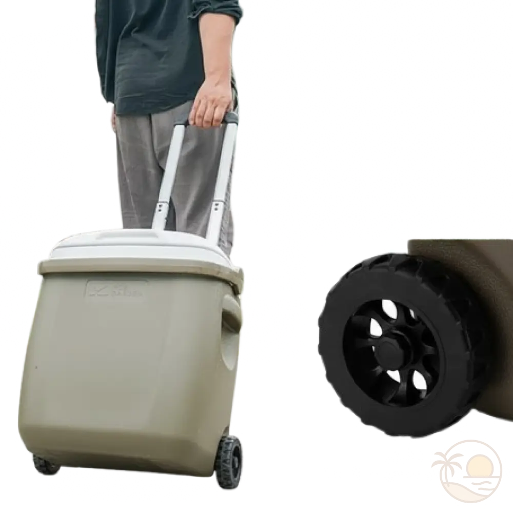 glaciere a roulettes zoom roue