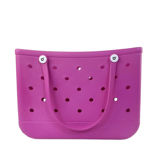 grand panier de plage rose fonce