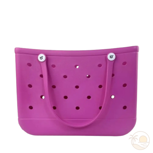 grand panier de plage rose fonce